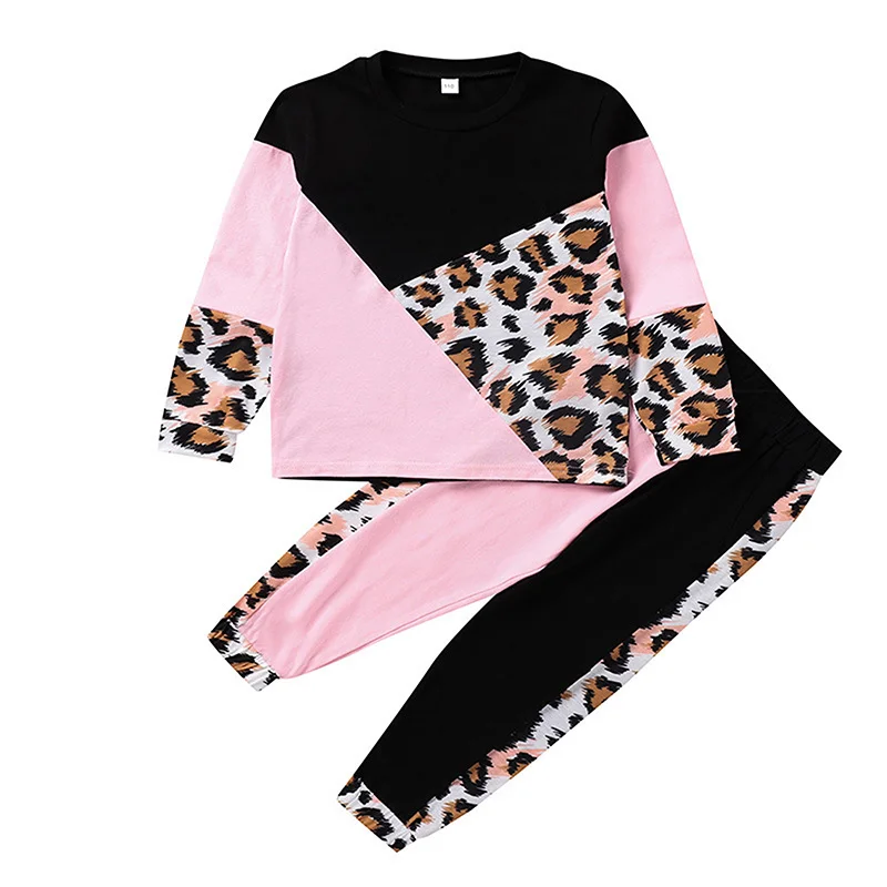 18M-6Y Children Leopard Print Clothes Set Girls Contrast Color Long Sleeve T-shirt Elastic Waist Trousers Autumn Spring Kids New
18M-6Y Children Leopard Print Clothes Set Girls Contrast Color Long Sleeve T-shirt Elastic Waist Trousers Autumn Spring Kids New