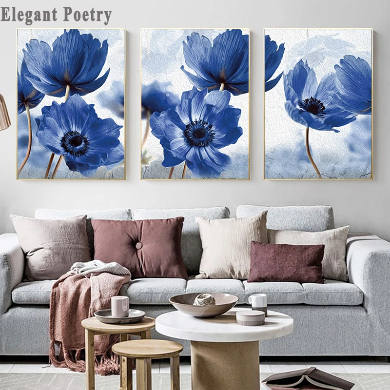 Floral Botanical Canvas Print Abstract Blue Flower Plant Poster Nordic Style Wall Art Painting Scandinavian Decoration Picture
Floral Botanical Canvas Print Abstract Blue Flower Plant Poster Nordic Style Wall Art Painting Scandinavian Decoration Picture