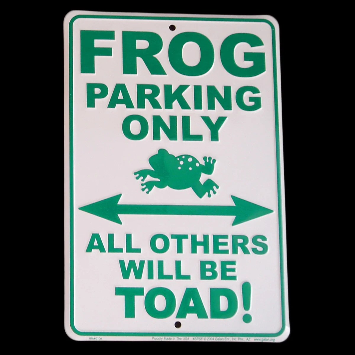 Frog Parking Only Tin Sign All Others Toad Funny Wall Art Froggy Metal Plaque 
Frog Parking Only Tin Sign All Others Toad Funny Wall Art Froggy Metal Plaque