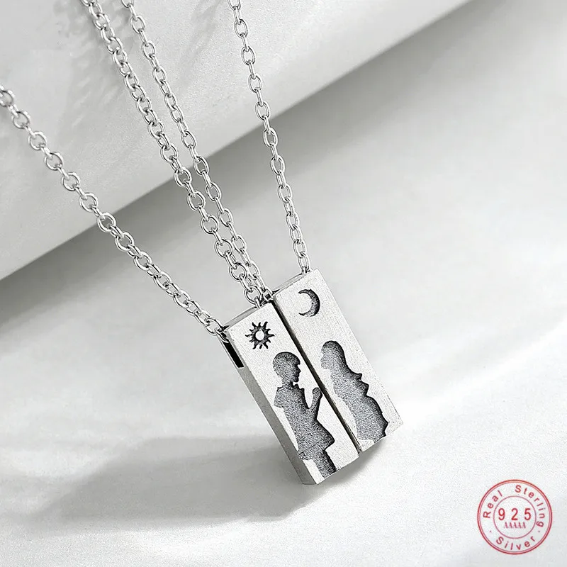 925 Sterling Silver European Simple Sun Moon Couple Magnet Pendant Necklace Creative Commemorative Jewelry Girlfriend Gift
925 Sterling Silver European Simple Sun Moon Couple Magnet Pendant Necklace Creative Commemorative Jewelry Girlfriend Gift