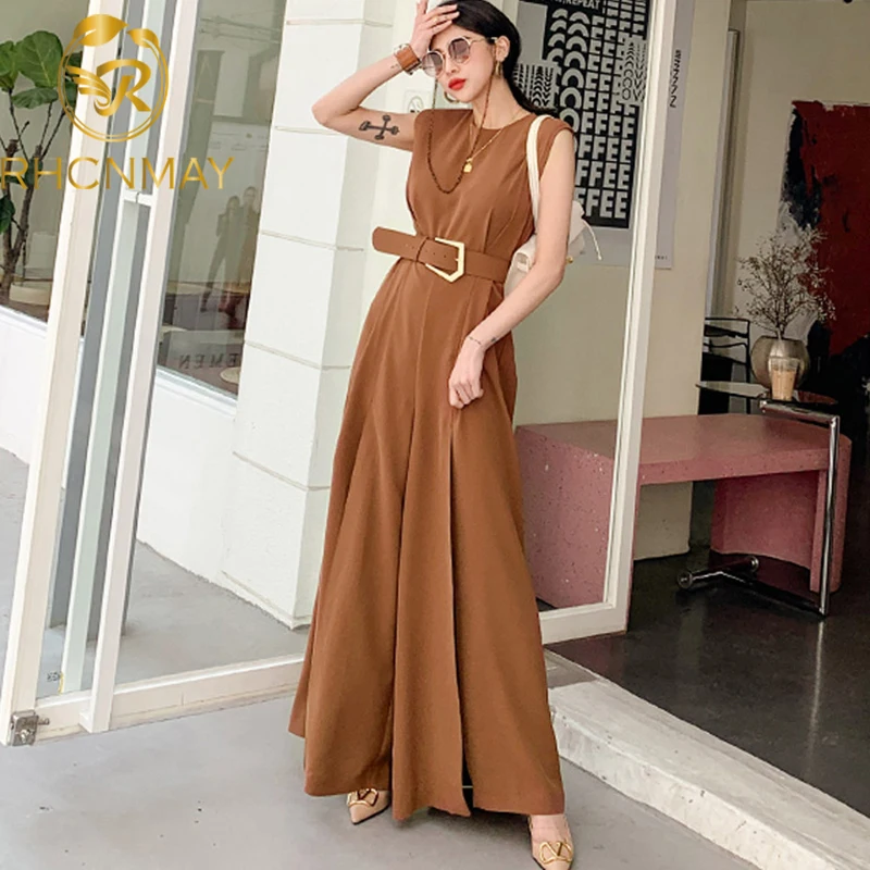 New Summer Office Ladies Jumpsuits Bussines Sleeveless O Neck Sashes Overalls Formal Work Wide -Leg Rompers Jumpsuit 
New Summer Office Ladies Jumpsuits Bussines Sleeveless O Neck Sashes Overalls Formal Work Wide -Leg Rompers Jumpsuit