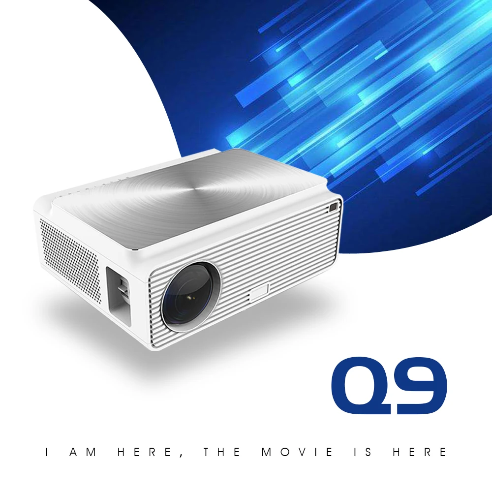 Реальный ТВ Q9 Full HD 1080P проектор 4K 6500 люмен кинотеатр Proyector видеопроектор