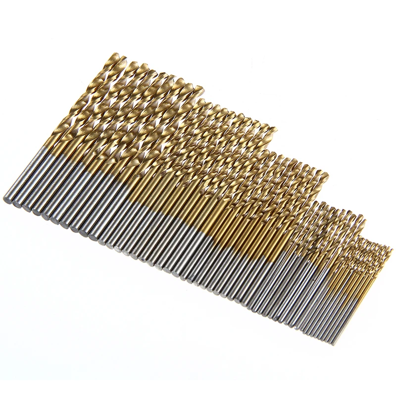 50Pcs Titanium Coated Drill Bits High Speed Steel Drill Tool 1/1.5/2/2.5/3mm For Woodworking Manual Pocket Hole Drill Bit Set
50Pcs Titanium Coated Drill Bits High Speed Steel Drill Tool 1/1.5/2/2.5/3mm For Woodworking Manual Pocket Hole Drill Bit Set