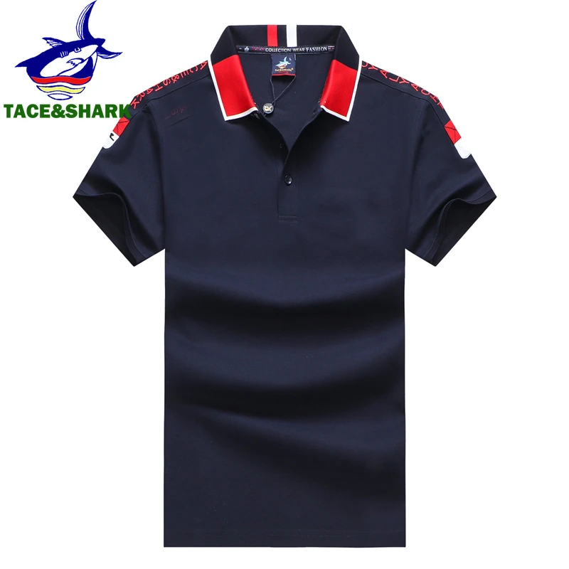 TACE&SHARK High Quality Brand Fashion Men Polo Shirt Business Casual Solid Color Camisa Masculina Short Sleeve Polos Shirt Homme 
TACE&SHARK High Quality Brand Fashion Men Polo Shirt Business Casual Solid Color Camisa Masculina Short Sleeve Polos Shirt Homme