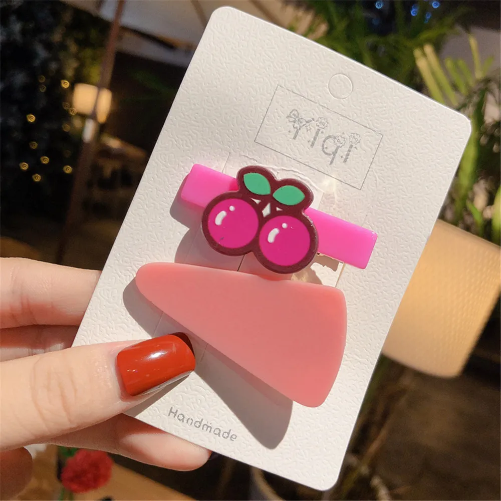 Cute Colored Fruit Hairpin Korean Girl Side Clip Bangs Clip Temperament Hairpin Adult Horsetail Hair Clip Headdress
Cute Colored Fruit Hairpin Korean Girl Side Clip Bangs Clip Temperament Hairpin Adult Horsetail Hair Clip Headdress