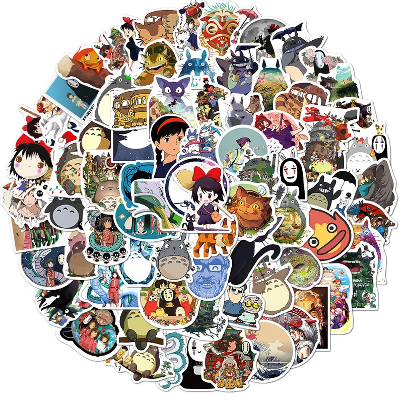 Стикеры аниме Miyazaki Hayao 10/50/100 шт./компл. s Мультяшные граффити стикеры для сделай