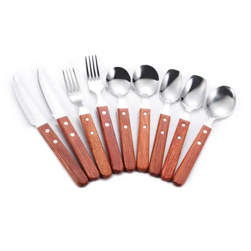 Creative Flatware Sets Wooden Heat Insulating Handle Tableware Stainless Steel SteakTable Knife Fork Spoon Western Dinnerware
Creative Flatware Sets Wooden Heat Insulating Handle Tableware Stainless Steel SteakTable Knife Fork Spoon Western Dinnerware
