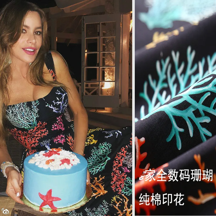 New sea coral print cotton fabric advanced digital printing direct spray craft skirt shirt fashion fabric wholesale
New sea coral print cotton fabric advanced digital printing direct spray craft skirt shirt fashion fabric wholesale
