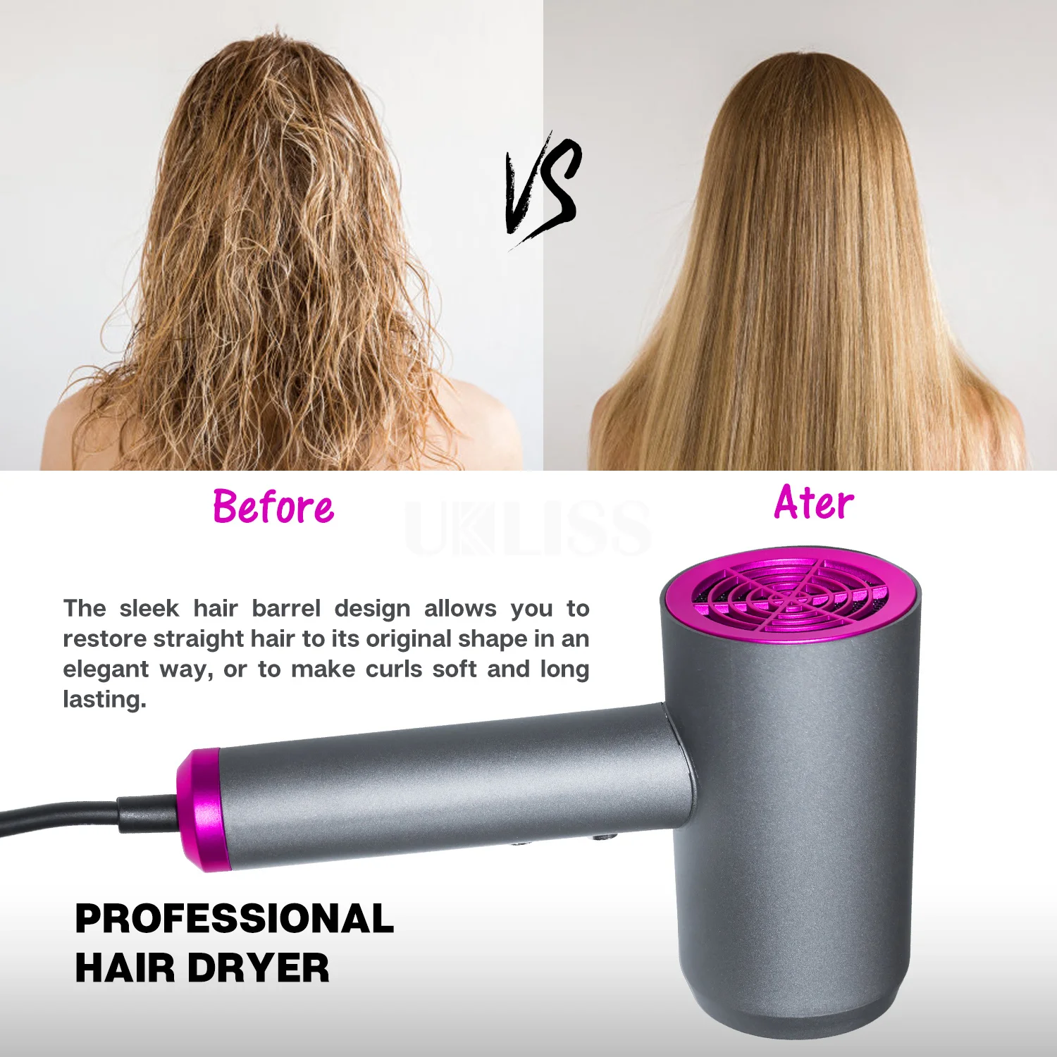 Professional Hair Dryer Negative Ionic Hair Blower Powerful Hairdryer Quick Dry With 360 Rotating Nozzle Homeuse Dryer Hair
Professional Hair Dryer Negative Ionic Hair Blower Powerful Hairdryer Quick Dry With 360 Rotating Nozzle Homeuse Dryer Hair