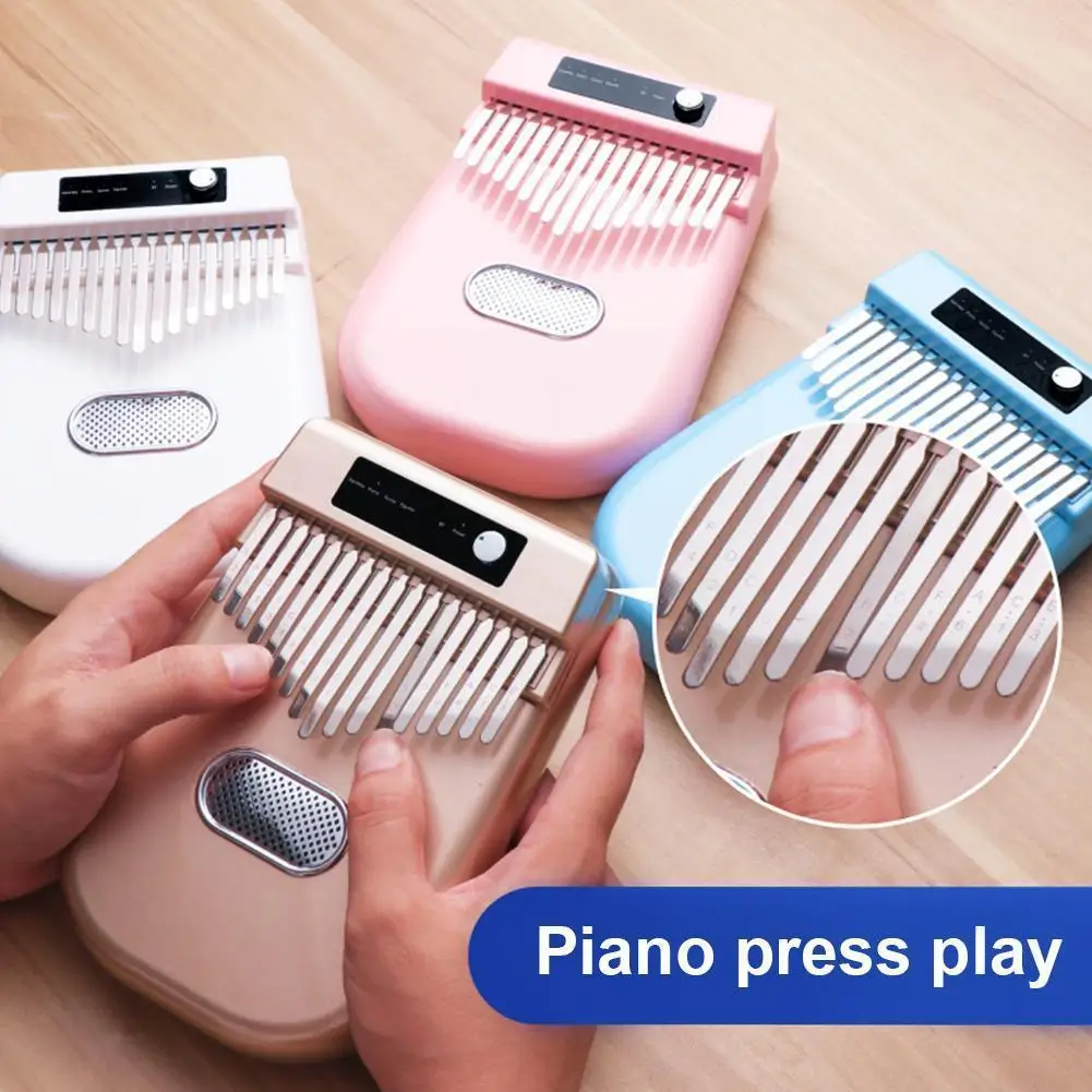 

Пианино Kalimba Q7f7 с 17 клавишами, электрический музыкальный инструмент для большого пальца, детский подарок с Bluetooth и Usb зарядкой