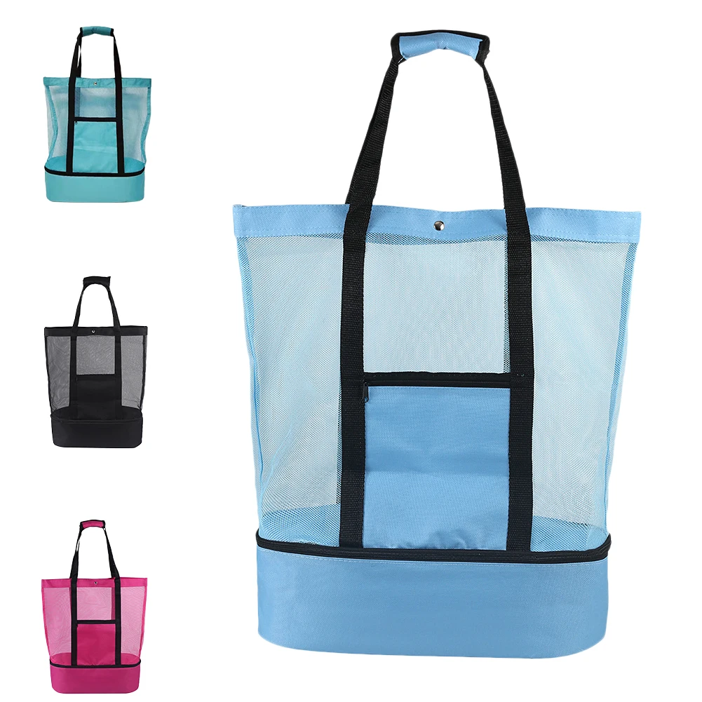 High Capacity Women Mesh Transparent Bag Double-layer Heat Preservation Large Picnic Beach Bags Tote Office Lunch Snacks Bag
High Capacity Women Mesh Transparent Bag Double-layer Heat Preservation Large Picnic Beach Bags Tote Office Lunch Snacks Bag