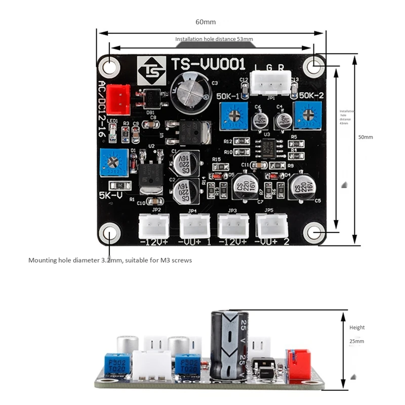 Meter Front Stage with Adjustable Light and Dark Backlight Power Amplifier Chassis VU Meter Head Driver Board
Meter Front Stage with Adjustable Light and Dark Backlight Power Amplifier Chassis VU Meter Head Driver Board