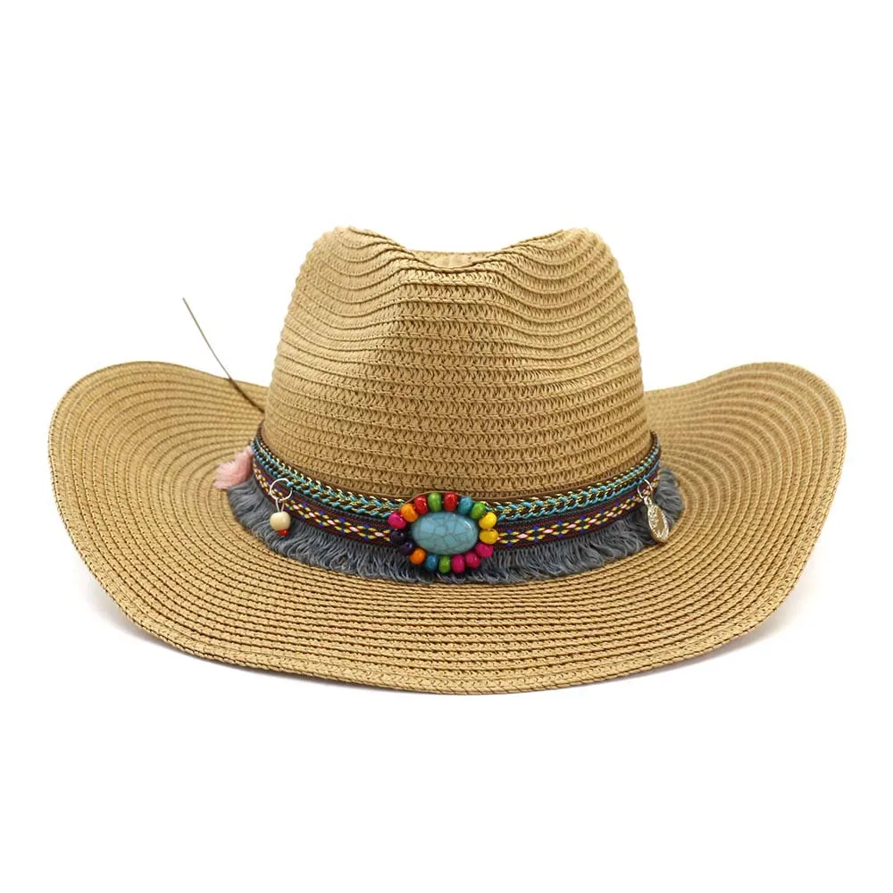 Sun hat for women summer hats New trend personality western cowboy straw hat outdoor beach hat sunscreen sun hat HZ103
Sun hat for women summer hats New trend personality western cowboy straw hat outdoor beach hat sunscreen sun hat HZ103