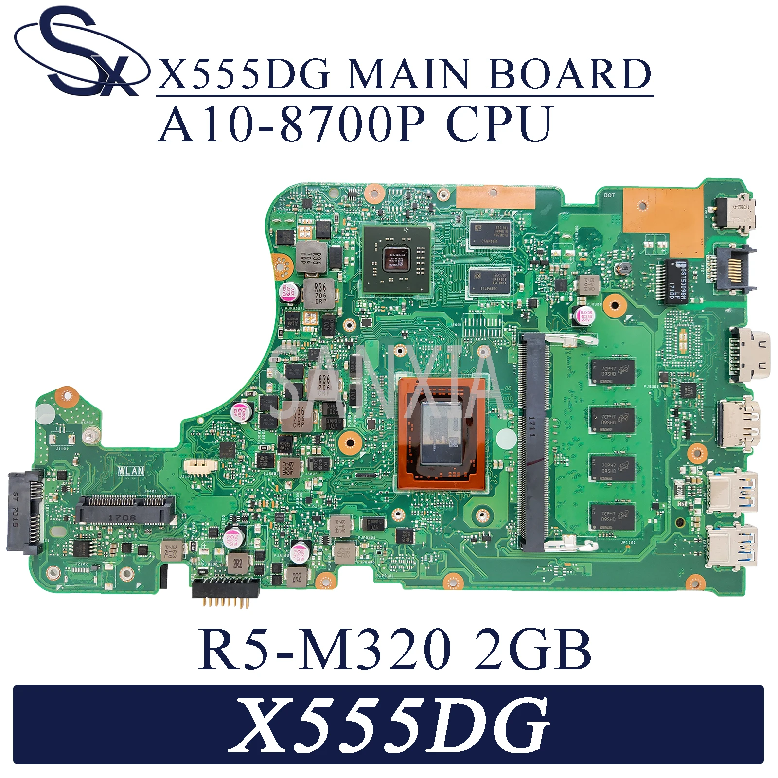 KEFU X555DG материнская плата для ноутбука ASUS X555D X555YI X555Y оригинальная материнская плата 4G-RAM A10-8700P R5-M320 2 Гб
KEFU X555DG материнская плата для ноутбука ASUS X555D X555YI X555Y оригинальная материнская плата 4G-RAM A10-8700P R5-M320 2 Гб