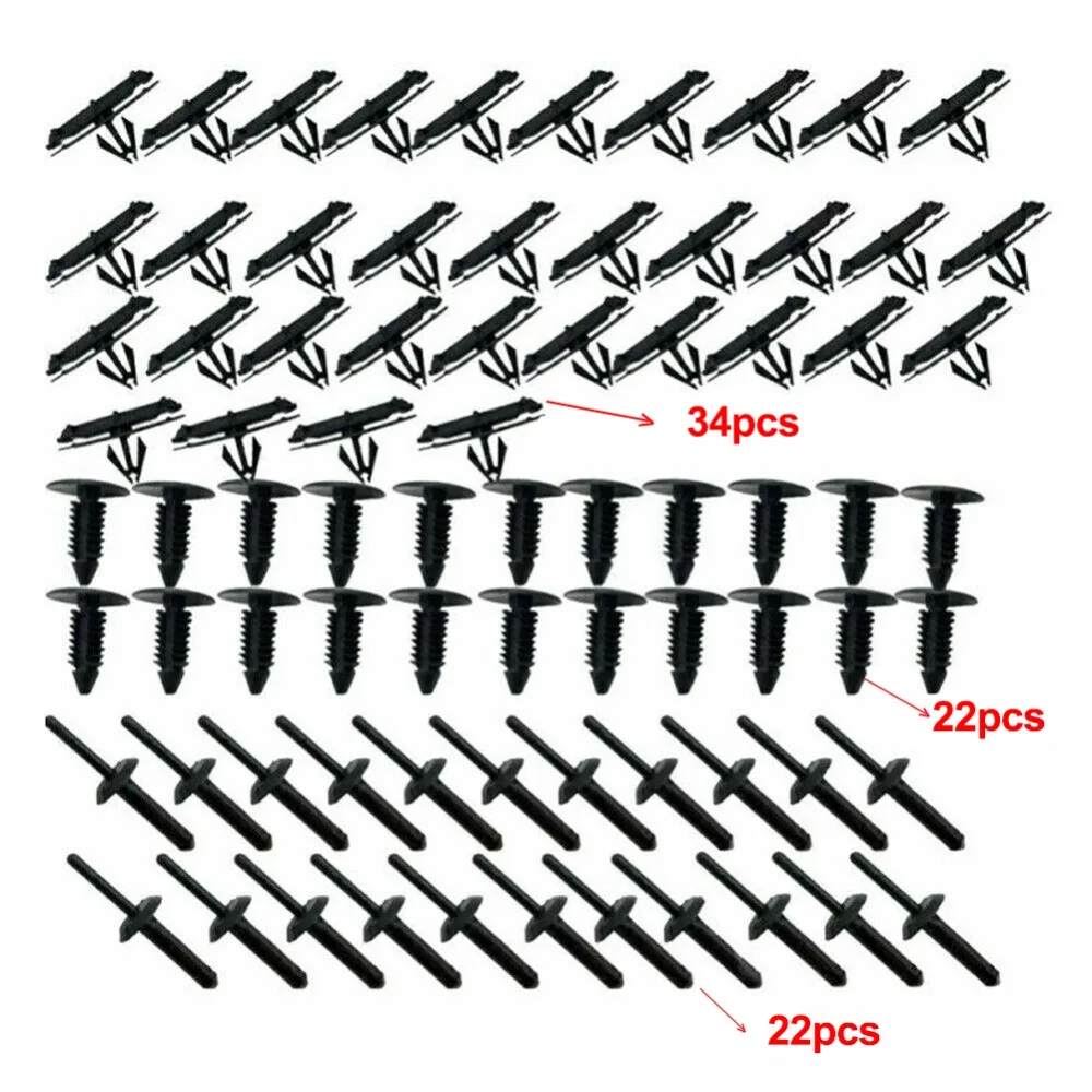 78pcs Car Plastic Rivet Fender Bumper Push Pin Clips Fender Clip Trunk Screw Rivets Set For 2007-2017 Jeep Wrangler JK
78pcs Car Plastic Rivet Fender Bumper Push Pin Clips Fender Clip Trunk Screw Rivets Set For 2007-2017 Jeep Wrangler JK