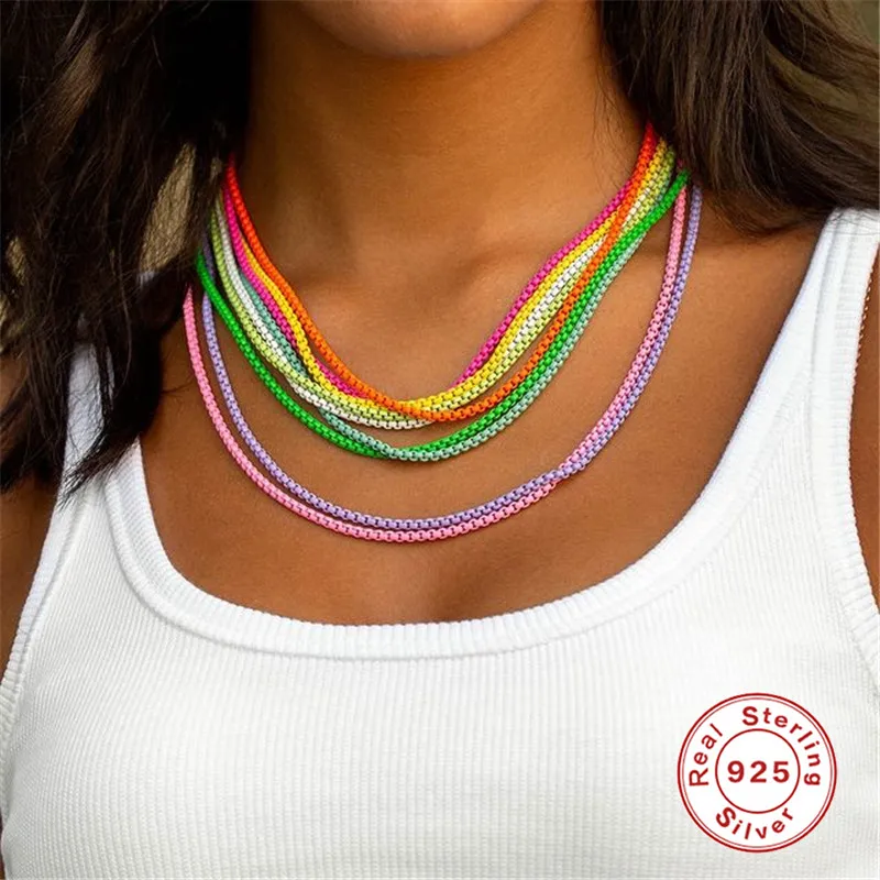CANNER 925 Sterling Silver 2021 Trend INS Korean Sweet Summer Colored Enamel Necklaces for Women Birthtday Party Girls Jewelry
CANNER 925 Sterling Silver 2021 Trend INS Korean Sweet Summer Colored Enamel Necklaces for Women Birthtday Party Girls Jewelry