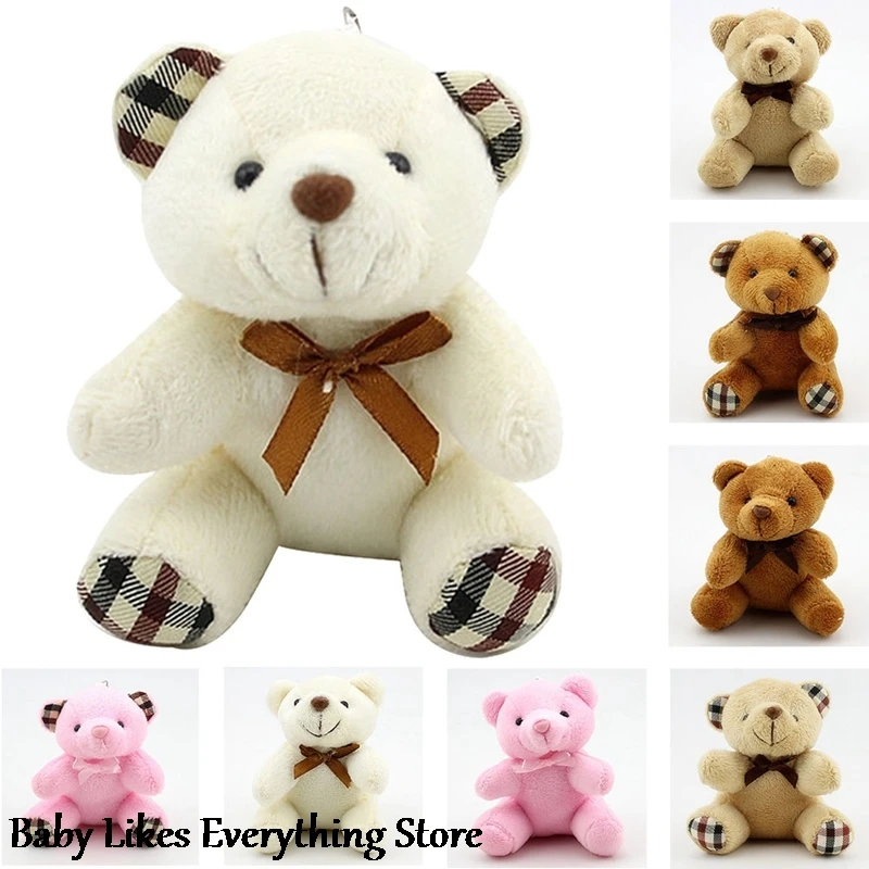 8cm Lovely Plush Doll Bear Keychain Cartoon Teddy Pendant Key Chain Ring Keyring for Women Backpack Decor Kids Gift Toys - купить по