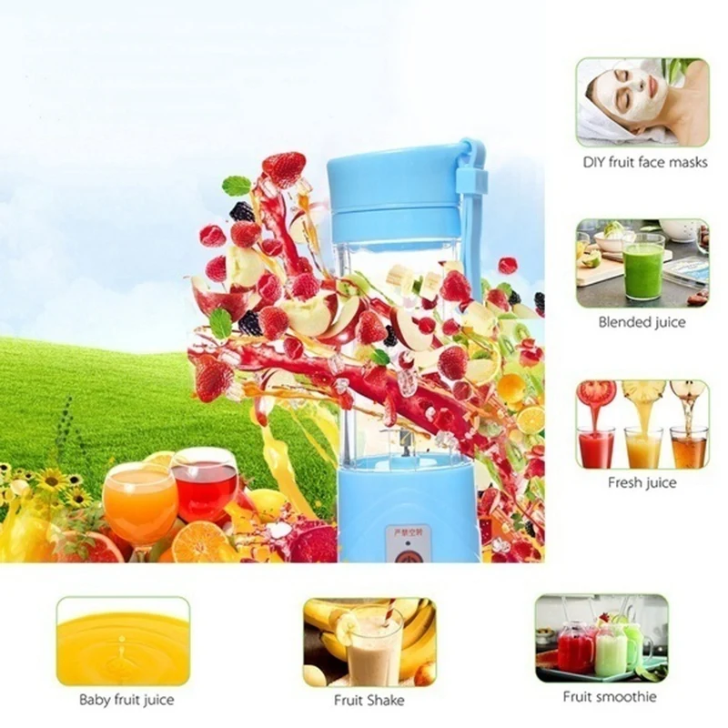 380Ml Mini Usb Rechargeable Portable Electric Fruit Juicer Smoothie Maker Blender Machine Sports Bottle 4 Sharp Blades Fruit Mix
380Ml Mini Usb Rechargeable Portable Electric Fruit Juicer Smoothie Maker Blender Machine Sports Bottle 4 Sharp Blades Fruit Mix