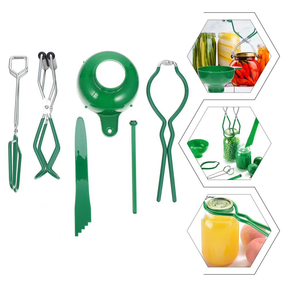1 Set 6Pcs Canning Tool Set Tong Lifter Funnel Jam Making Supplies (Green)
1 Set 6Pcs Canning Tool Set Tong Lifter Funnel Jam Making Supplies (Green)