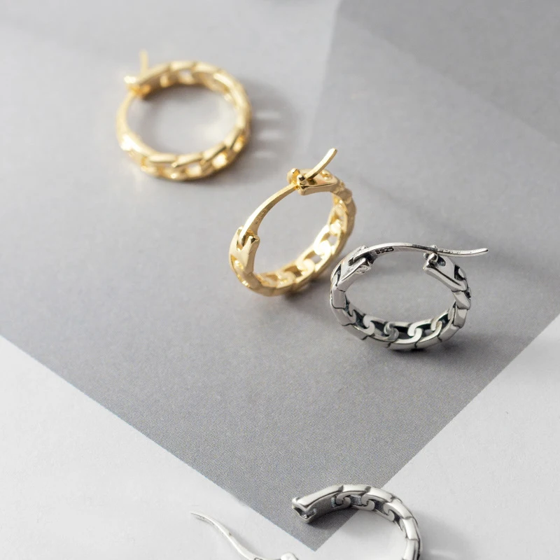 100% Real 925 Sterling Silver Small Hoop Earrings Chain Hollow Pattern Huggie Hoop Earrings for Women Girls Fine Jewelry
100% Real 925 Sterling Silver Small Hoop Earrings Chain Hollow Pattern Huggie Hoop Earrings for Women Girls Fine Jewelry