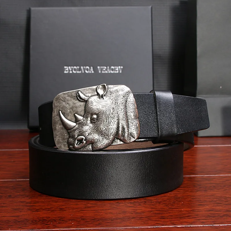 High Quality Men's Automatic Buckle Brand Belts Fashion Metal Rhinoceros Designer Belt For Man Male Leather Business Waistband
High Quality Men's Automatic Buckle Brand Belts Fashion Metal Rhinoceros Designer Belt For Man Male Leather Business Waistband