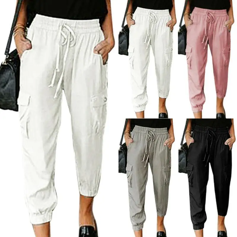 Women's Drawstring Elasticated Pants Solid Color Casual Summer Jogger Trousers Bottoms
Women's Drawstring Elasticated Pants Solid Color Casual Summer Jogger Trousers Bottoms