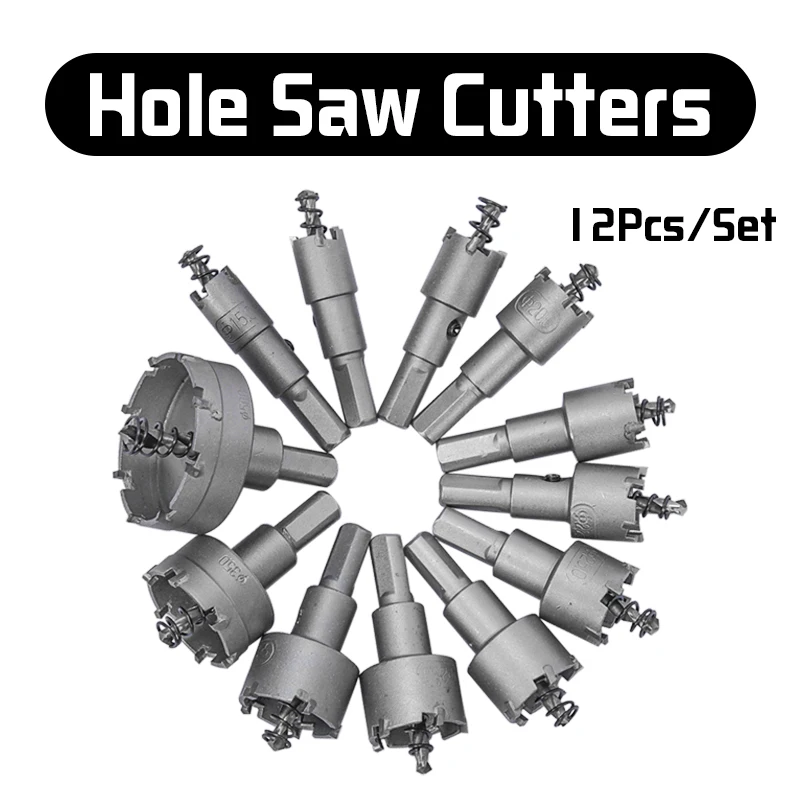 12Pcs/Set Metel Hole Saw Tooth Kit Drill Bit Set Stainless Steel Alloy Wood Cutter 15mm-50mm Universal Cutter Tool Accessories
12Pcs/Set Metel Hole Saw Tooth Kit Drill Bit Set Stainless Steel Alloy Wood Cutter 15mm-50mm Universal Cutter Tool Accessories