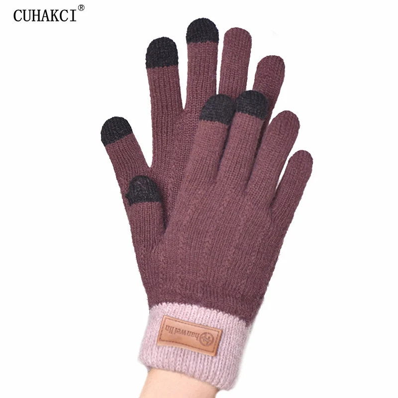CUHAKCI Winter Knitted Gloves Ladies Outdoor Windproof Warmth Touched Screen Mitens Cashmere Ski High Quality Women Dropshipping
CUHAKCI Winter Knitted Gloves Ladies Outdoor Windproof Warmth Touched Screen Mitens Cashmere Ski High Quality Women Dropshipping