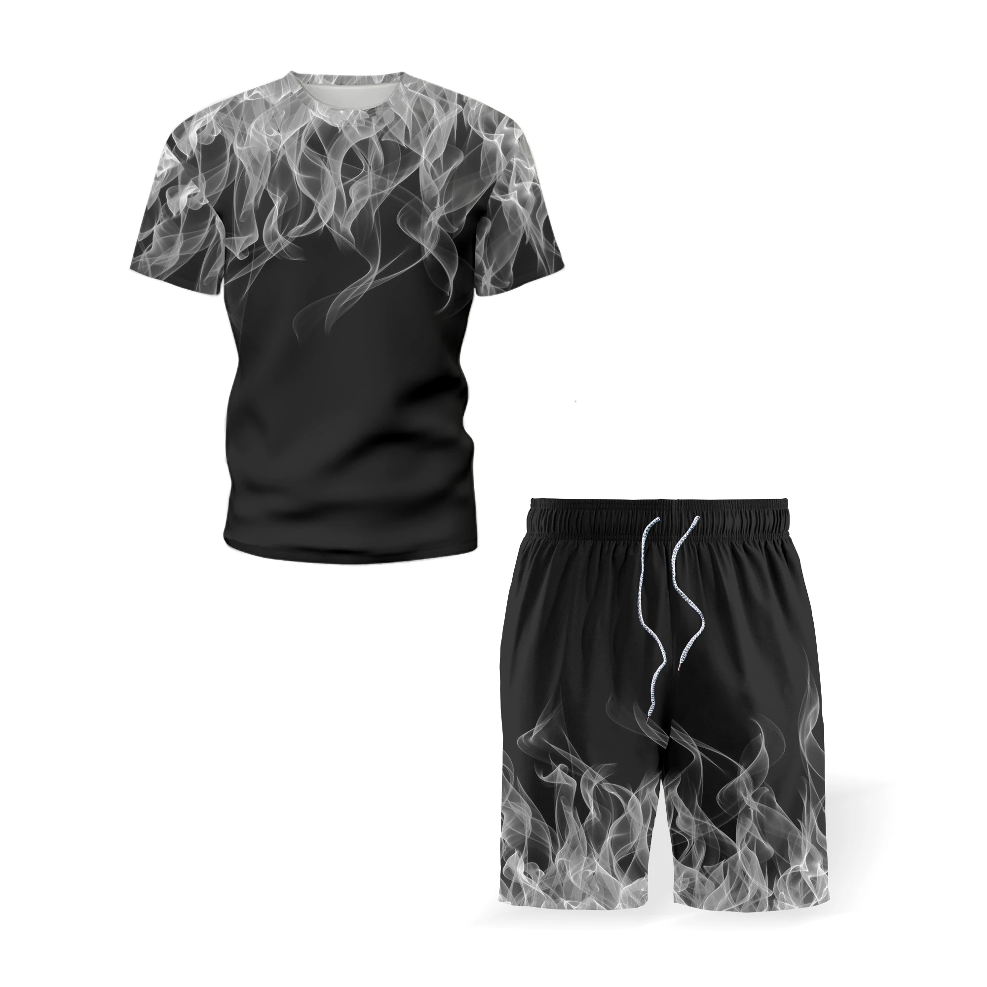 2021 Men's 3D Flame T-shirt Set Harajuku Short Sleeve Casual Sports Street Wear Trend Short Sleeve + Shorts
2021 Men's 3D Flame T-shirt Set Harajuku Short Sleeve Casual Sports Street Wear Trend Short Sleeve + Shorts