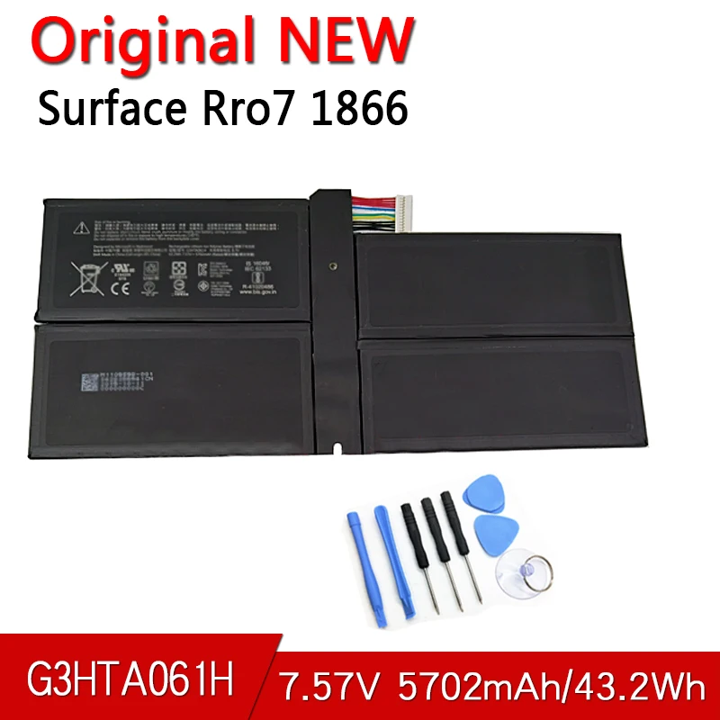 G3HTA061H High Quality New Original Tablet Battery For Microsoft Surface Pro 7 1866 DYNM03 batteries
G3HTA061H High Quality New Original Tablet Battery For Microsoft Surface Pro 7 1866 DYNM03 batteries