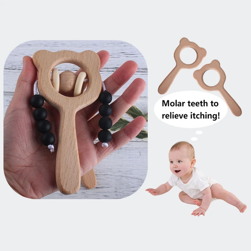 Baby Beech Teether Bell Rattle Toddler Teething Nursing Toy Shower Gifts Silicone Beads Soother Molar
Baby Beech Teether Bell Rattle Toddler Teething Nursing Toy Shower Gifts Silicone Beads Soother Molar