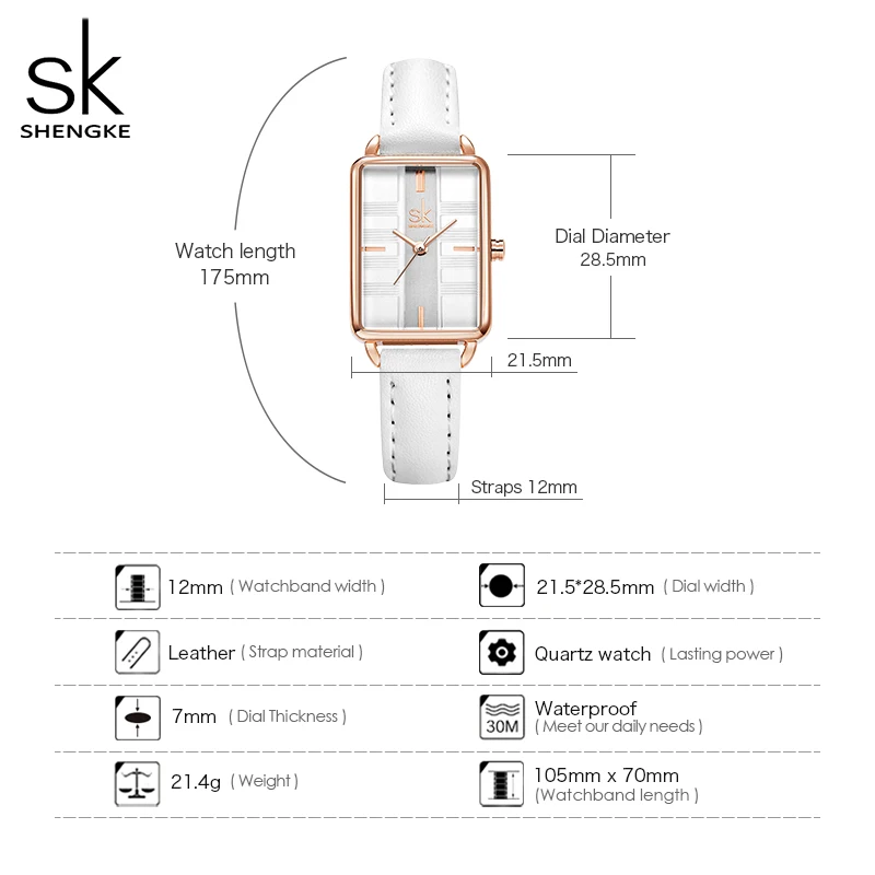 Shengke Casual Quartz Women Watch White Leather Ladies Watch Reloj Mujer 2020 Women Day Gift Watches Zegarek Damski
Shengke Casual Quartz Women Watch White Leather Ladies Watch Reloj Mujer 2020 Women Day Gift Watches Zegarek Damski