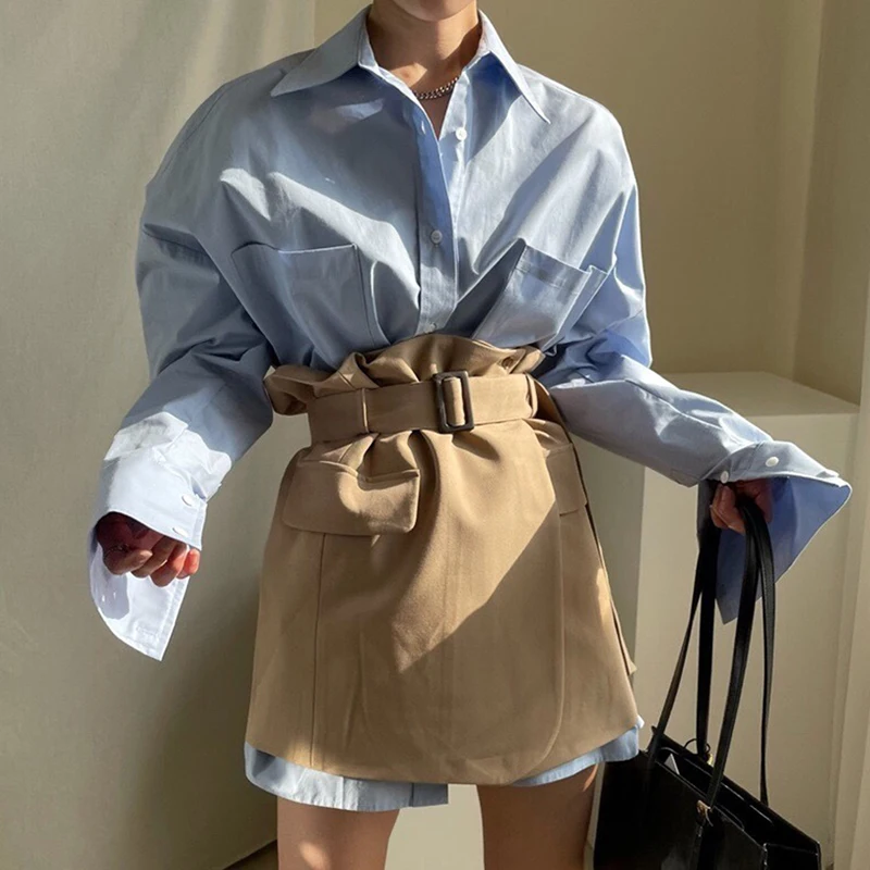 2021 Spring Two Piece Set for Women Long Sleeve Shirt and High Waist Mini Skirt Ladies 2 Piece Outfits Elegant Casual Skirt Sets
2021 Spring Two Piece Set for Women Long Sleeve Shirt and High Waist Mini Skirt Ladies 2 Piece Outfits Elegant Casual Skirt Sets