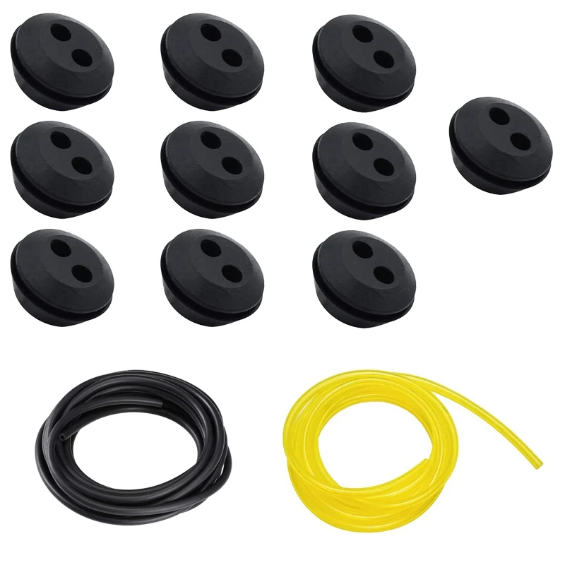 10 Pcs 2 Holes Fuel Tank Grommet Rubber with Fuel Line Pipe for Brush Cutter Grass Trimmer
10 Pcs 2 Holes Fuel Tank Grommet Rubber with Fuel Line Pipe for Brush Cutter Grass Trimmer