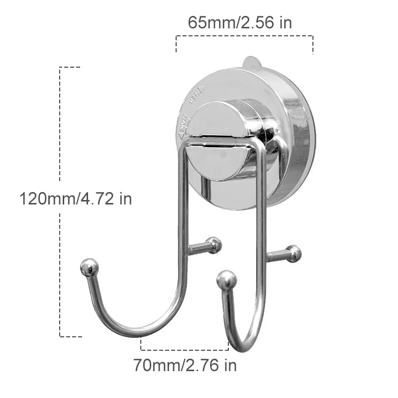 Metal Shower Hook Stainless Steel Double Suction Cups Vacuum Hook use for Flat Smooth Wall Surface Use For Bathroom Kitchen
Metal Shower Hook Stainless Steel Double Suction Cups Vacuum Hook use for Flat Smooth Wall Surface Use For Bathroom Kitchen
