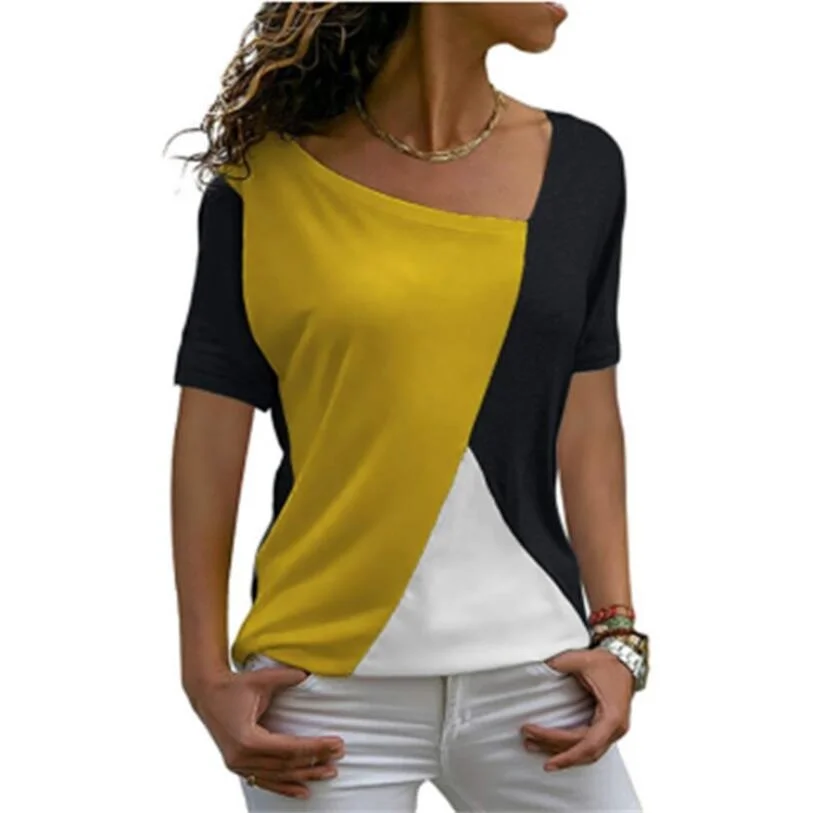 New Coming Thin Summer Casual Women T Shirts Short Sleeve Fashion Patchwork Slim Irregular Women Clothes Long Summer Shirt Tops
New Coming Thin Summer Casual Women T Shirts Short Sleeve Fashion Patchwork Slim Irregular Women Clothes Long Summer Shirt Tops
