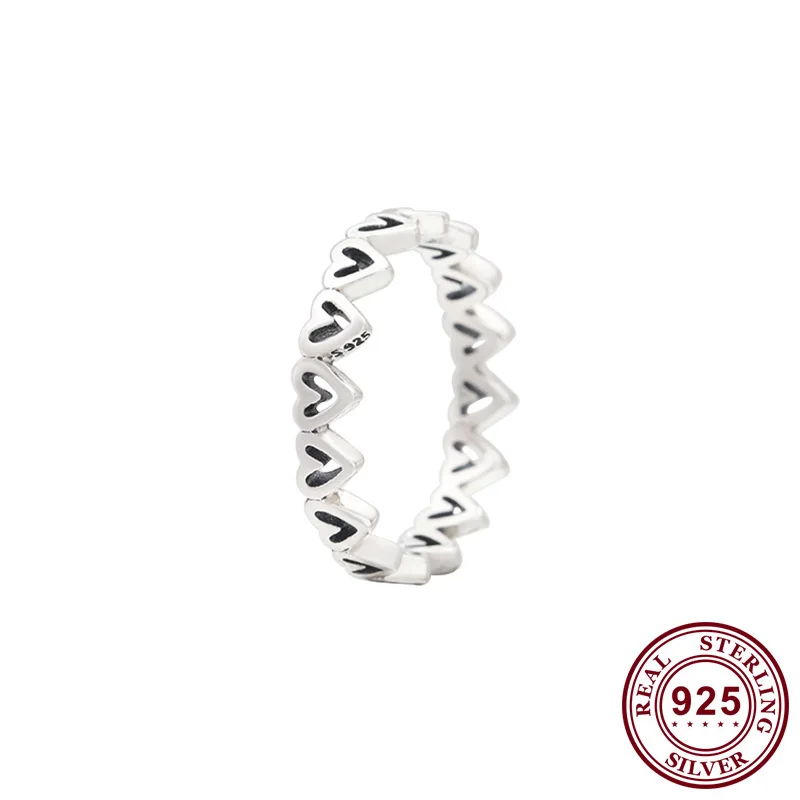 100% 925 Sterling Silver Pan Ring Beautiful Silvery Heart To Heart Ring For Women Wedding Party Gift Fashion Jewelry
100% 925 Sterling Silver Pan Ring Beautiful Silvery Heart To Heart Ring For Women Wedding Party Gift Fashion Jewelry