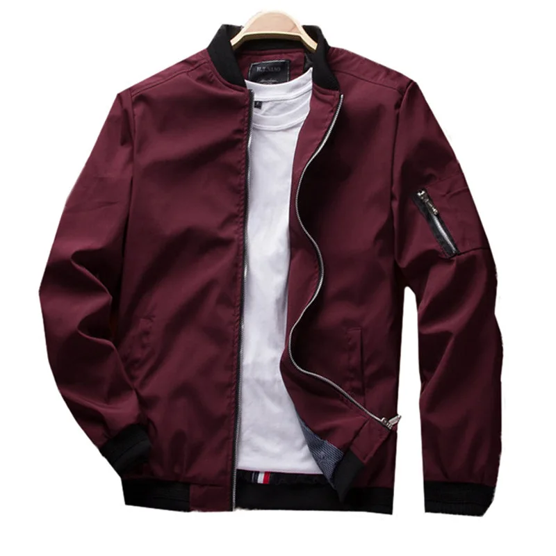 New Men's Jacket Casual Fashion Trend Slim Solid Color Baseball Collar Jacket Men's Clothing Mens Bomber Jackets Windbreaker
New Men's Jacket Casual Fashion Trend Slim Solid Color Baseball Collar Jacket Men's Clothing Mens Bomber Jackets Windbreaker