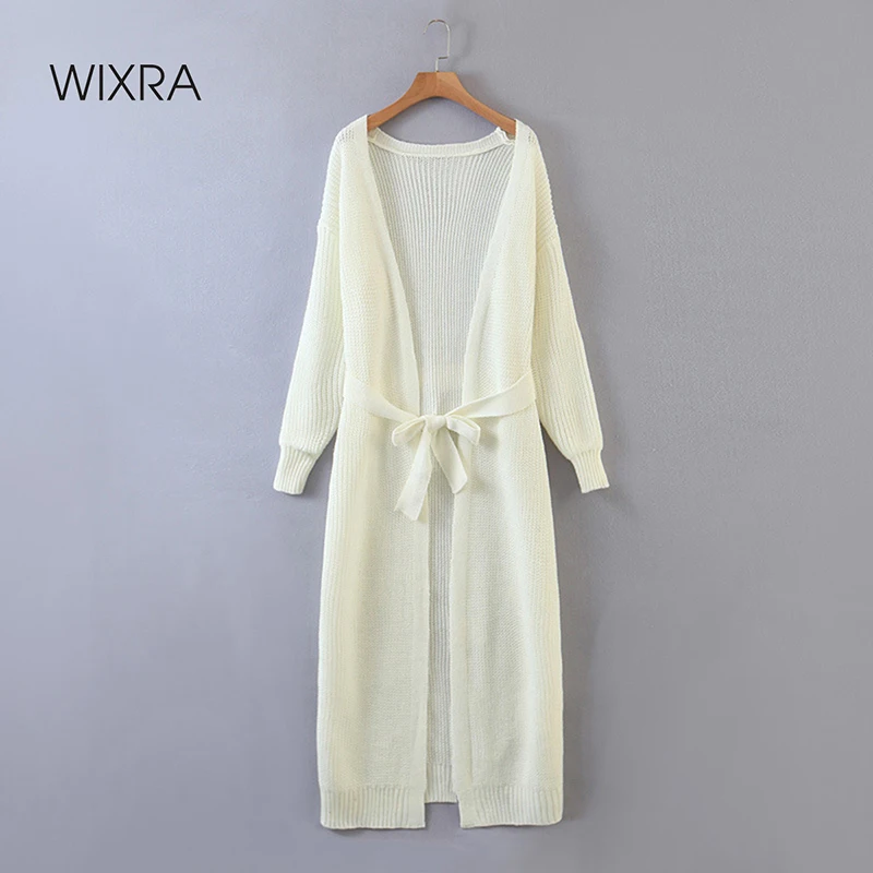 Wixra Womens Casual Long Sweater Cardigan With Sashes Soft Comfortable Simple Solid Loose Knitwear Autumn Spring
Wixra Womens Casual Long Sweater Cardigan With Sashes Soft Comfortable Simple Solid Loose Knitwear Autumn Spring