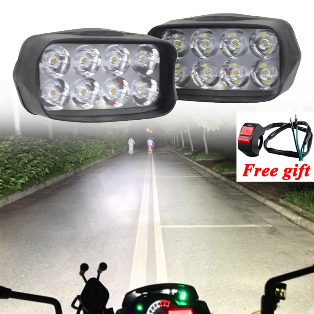 2Packs 8 LED 12W Motorcycle Motorbike Headlight Fog Spot Lights Bulb&Switch Set Motorcycle Accessories Headlight Set
2Packs 8 LED 12W Motorcycle Motorbike Headlight Fog Spot Lights Bulb&Switch Set Motorcycle Accessories Headlight Set