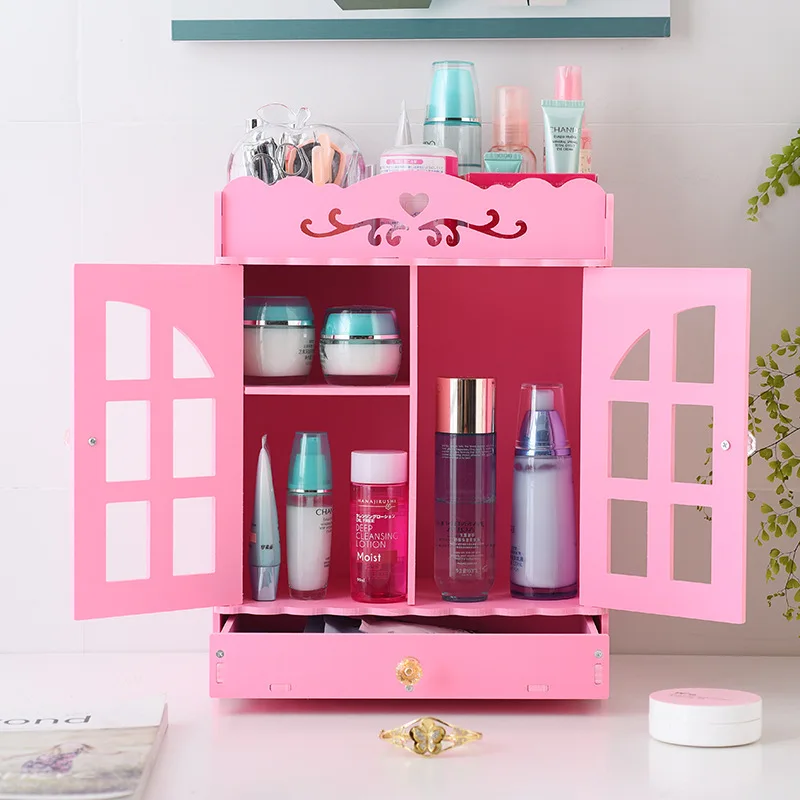 Desktop Makeup Storage Box Wood-Plastic Plate Household Finishing Box Simple Dresser Multilayer Storage Rack Cosmetics Shelf
Desktop Makeup Storage Box Wood-Plastic Plate Household Finishing Box Simple Dresser Multilayer Storage Rack Cosmetics Shelf