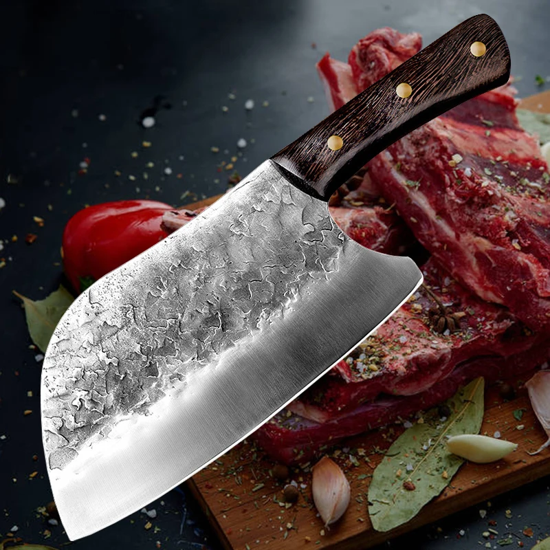 Handmade Forged Chef Knife Clad Steel Forged Chinese Cleaver Professional Kitchen Knives Meat Vegetables Slicing Chopping Tool 
Handmade Forged Chef Knife Clad Steel Forged Chinese Cleaver Professional Kitchen Knives Meat Vegetables Slicing Chopping Tool