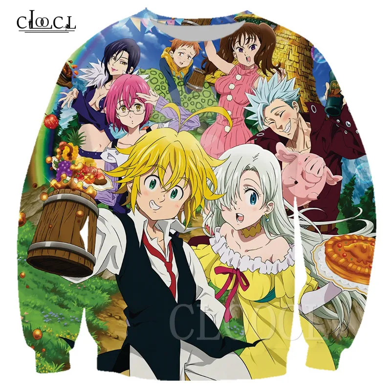 Японский Свитшот Meliodas с аниме семи смертных грехов для пары мужчин и женщин