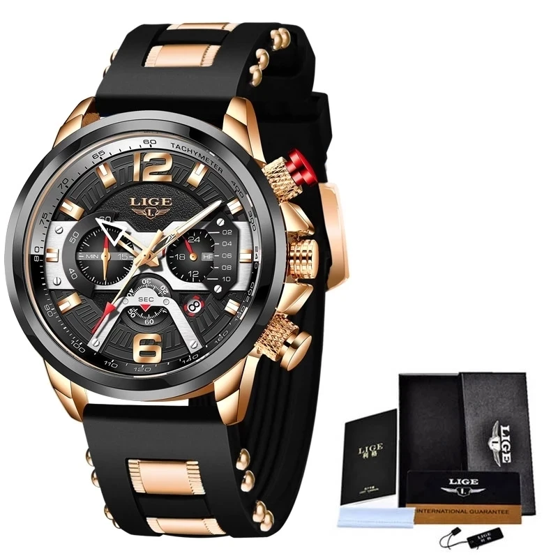 2021 LIGE New Casual Sports Watch For Men Top Brand Luxury Military Silicagel Watches Mens Clocks Fashion Chronograph Wristwatch
2021 LIGE New Casual Sports Watch For Men Top Brand Luxury Military Silicagel Watches Mens Clocks Fashion Chronograph Wristwatch