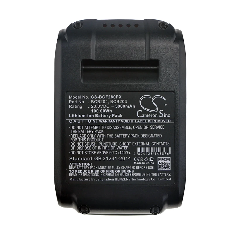 Cameron Sino Battery for BOSTITCH BCB203 BCB204-10 Fits BCN680D1 18 GA BRAD NAILER KIT Power Tools Battery.High-capacity 5000mah
Cameron Sino Battery for BOSTITCH BCB203 BCB204-10 Fits BCN680D1 18 GA BRAD NAILER KIT Power Tools Battery.High-capacity 5000mah