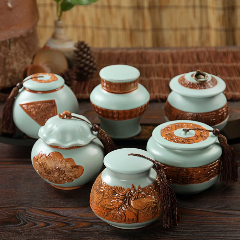 Simple Ceramic Tea Box Cofee Sugar Storage Organizer Pattern Tea Caddies Seal Smell Proof Container Caja De Te Teaware DF50CY
Simple Ceramic Tea Box Cofee Sugar Storage Organizer Pattern Tea Caddies Seal Smell Proof Container Caja De Te Teaware DF50CY