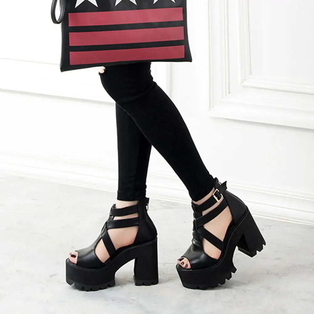 Gladiator Square Heel Cover Heel Zip Solid Super High Heel Platform With High Platform Fashion Casual Hot Sale
Gladiator Square Heel Cover Heel Zip Solid Super High Heel Platform With High Platform Fashion Casual Hot Sale
