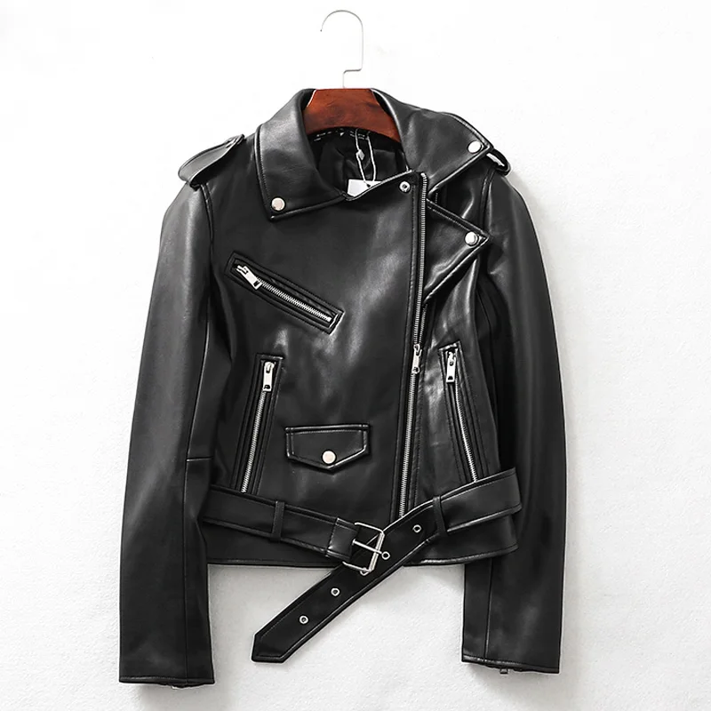2021 New Faux Leather Jacket Women With Belt Slim Short Leather Jackets Female Autumn Jackets Ladies Black Basic Rivet Coats
2021 New Faux Leather Jacket Women With Belt Slim Short Leather Jackets Female Autumn Jackets Ladies Black Basic Rivet Coats