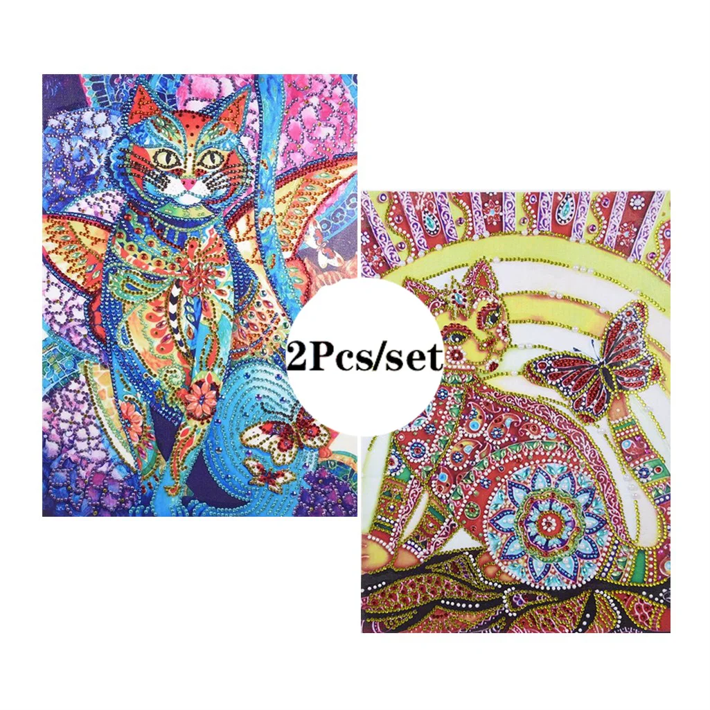 2Pcs Diamond Embroidery Cat Animals Special Shaped Diamond Painting Rhinestone Needlework 5D Drill DIY Shining Crystal Kits
2Pcs Diamond Embroidery Cat Animals Special Shaped Diamond Painting Rhinestone Needlework 5D Drill DIY Shining Crystal Kits