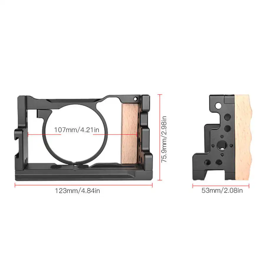 YELANGU C12 Aluminium Alloy CNC Wooden VLOG Camera Cage for Sony RX100 VII Camera Aluminium Alloy Camera Cage
YELANGU C12 Aluminium Alloy CNC Wooden VLOG Camera Cage for Sony RX100 VII Camera Aluminium Alloy Camera Cage